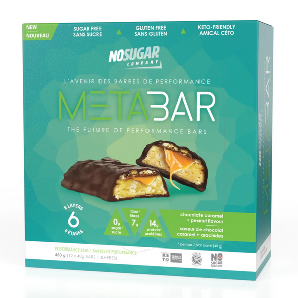 No Sugar Company Protein MetaBars front of box