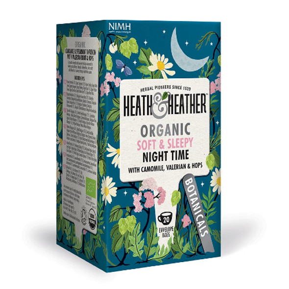 Heath & Heather Organic Soft & Sleepy Night Time Tea 20 envelope bags