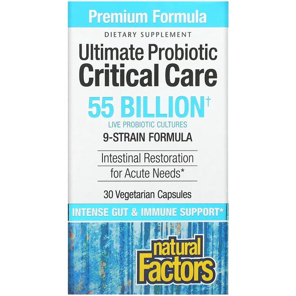 Natural Factors Critical Care Probiotic 55 Billion 9 Strain Formula Capsules - Box