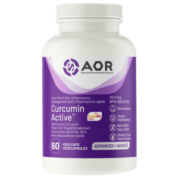 AOR Curcumin Active Fast Relief 133.3 mg Capsules - front of product