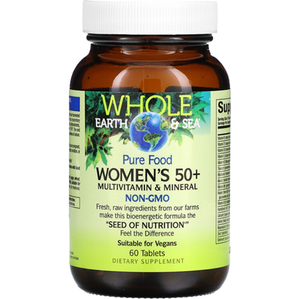 Whole Earth & Sea Women's 50+ Multivitamin and Mineral Tablets