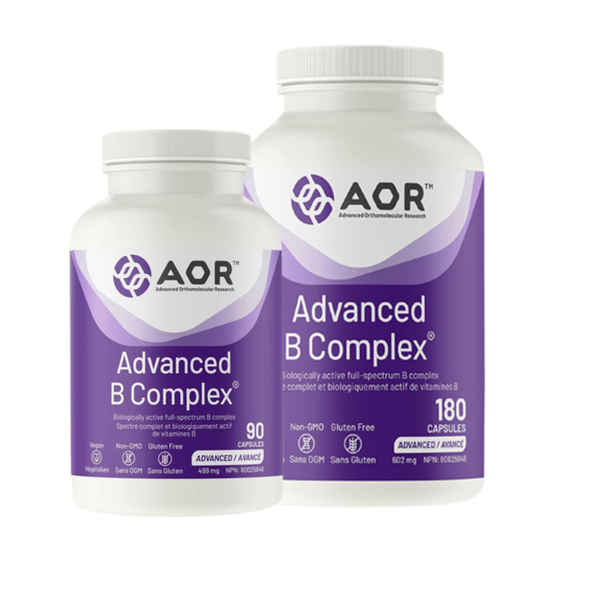 AOR Advanced B Complex Capsules - both sizes