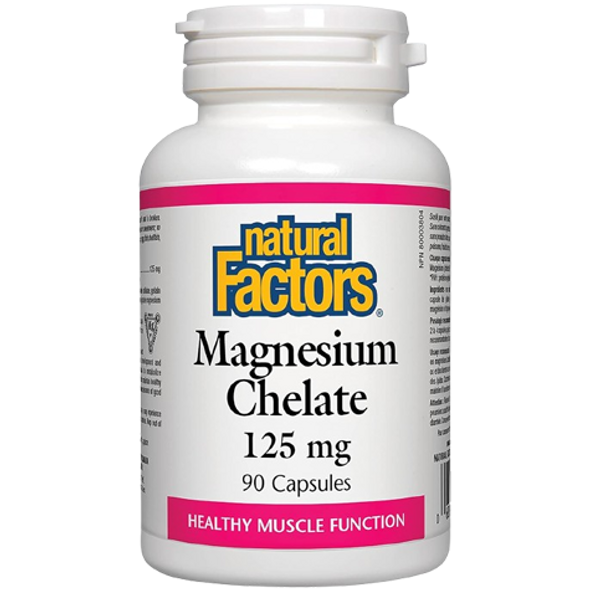 Natural Factors Magnesium Chelate 90 Capsules - front of product