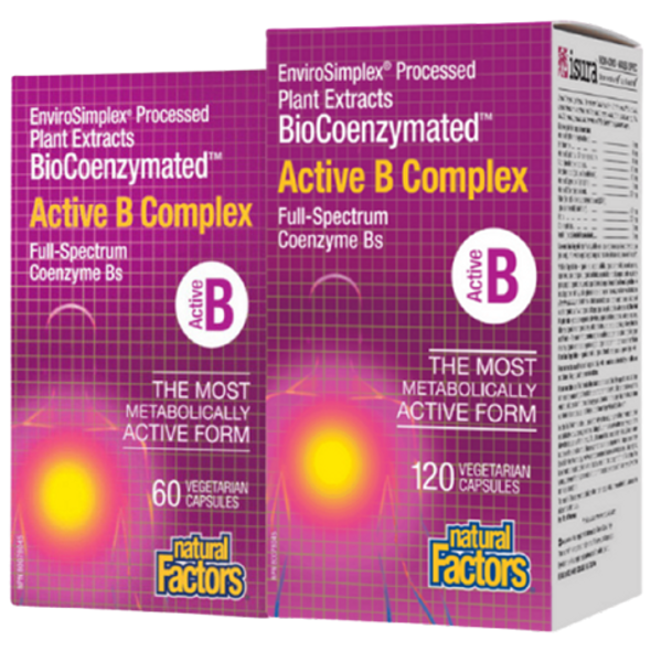 Natural Factors BioCoenzymated Active B Complex Capsules - both size