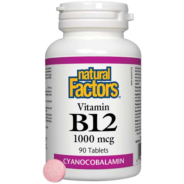 Natural Factors Vitamin B12 Cyanocobalamin Tablets