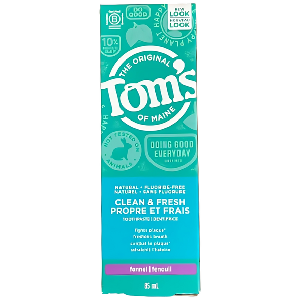 Tom's of Maine Clean & Fresh Natural Fluoride Free Fennel Toothpaste