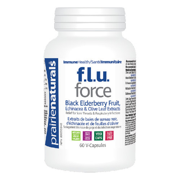 Prairie Naturals F.l.u. Force is an anti-viral immune supporting supplement