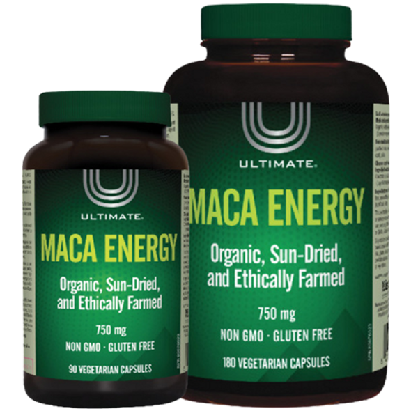 Ultimate Maca Energy 750 mg Capsules - both size