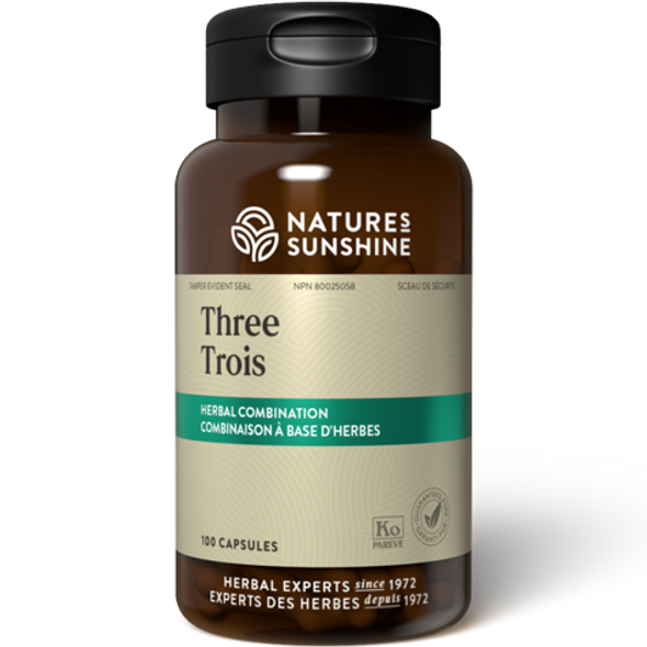 Nature's Sunshine Three capsules - front of product