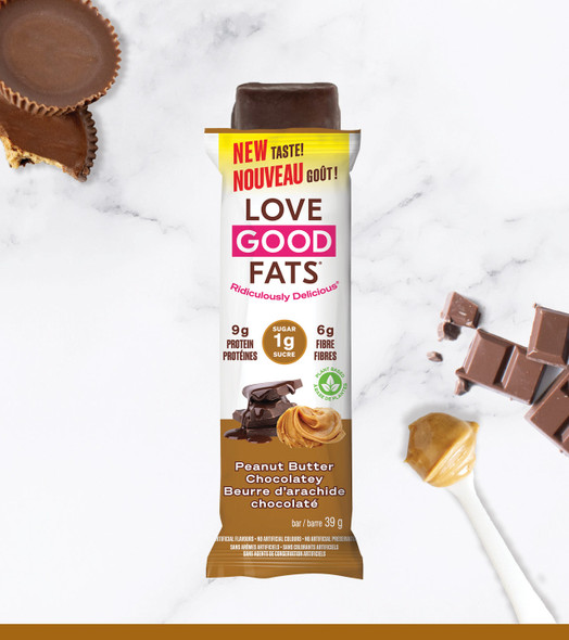 Love Good Fats Snack Bar - Peanut Butter Chocolatey Banner