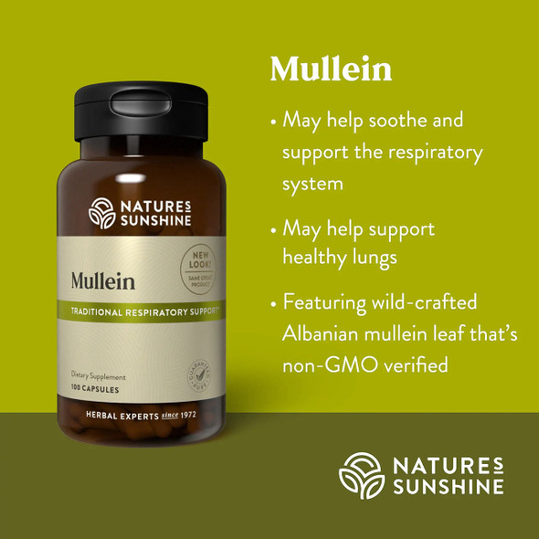 Nature's Sunshine Mullein Capsules - Features