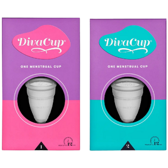 Diva Cup - both models old packaging