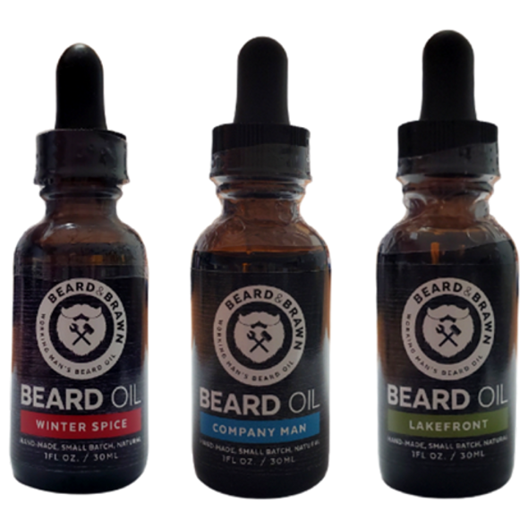 Beard & Brawn Beard Oil - front of products all scent