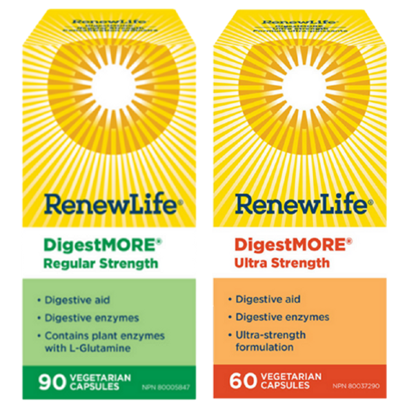 Renew Life DigestMORE Capsules - both version