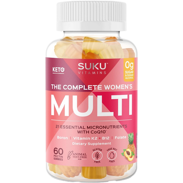 SUKU Vitamins The Complete Women's Peach & Pineapple Flavoured Multi Gummies