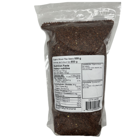 Good n' Natural Organic Brown Flax 850 grams - back label