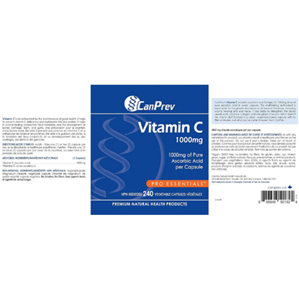 CanPrev Vitamin C - product label