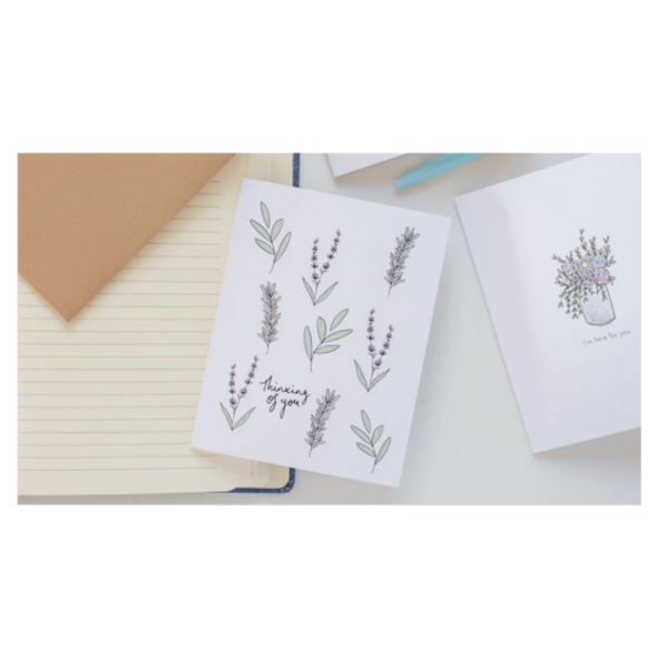 Little May Papery Greeting Cards Thinking Of You Herbs