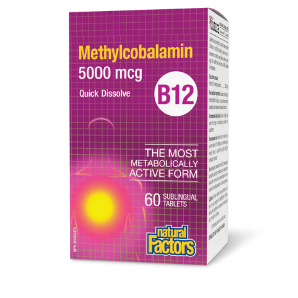 Natural Factors Vitamin B12 Methylcobalamin 5000 mcg