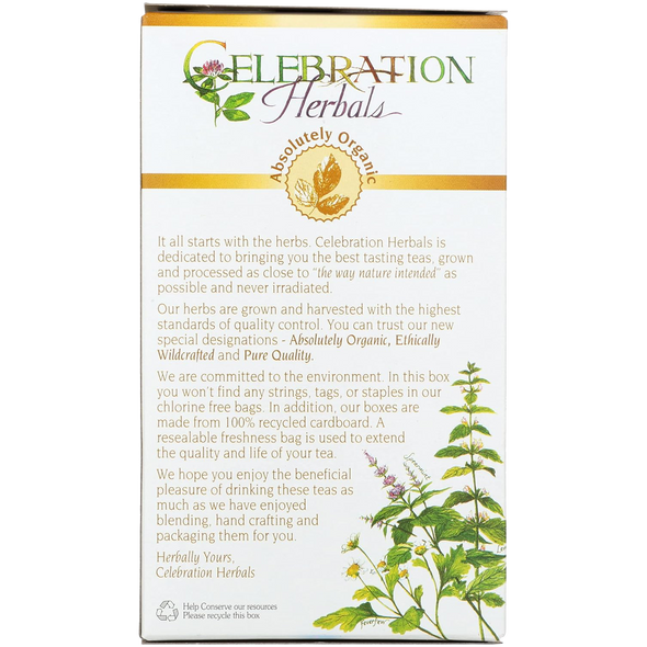 Celebration Herbals Senna Leaf Organic Herbal Tea - Back