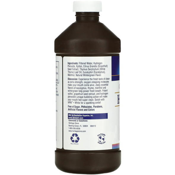 Heritage Store Original Hydrogen Peroxide Mouthwash  - back of product