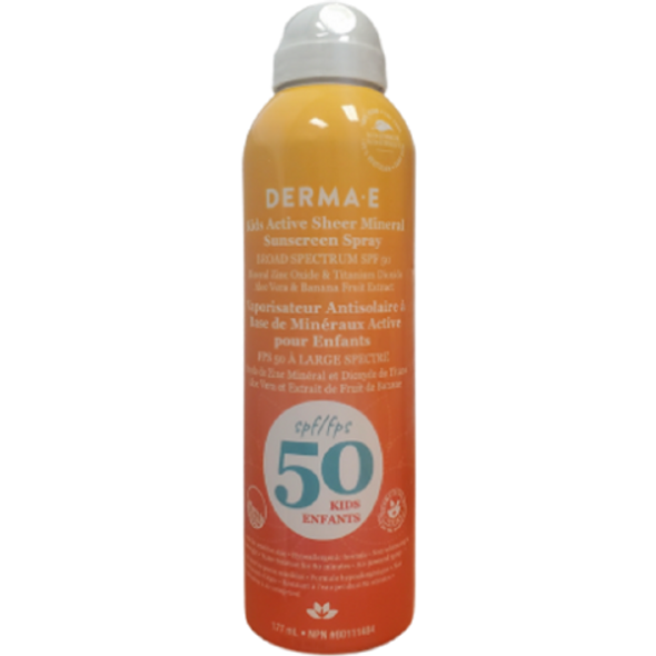 Derma E Kids Active Sheer Mineral Sunscreen Spray - front of product