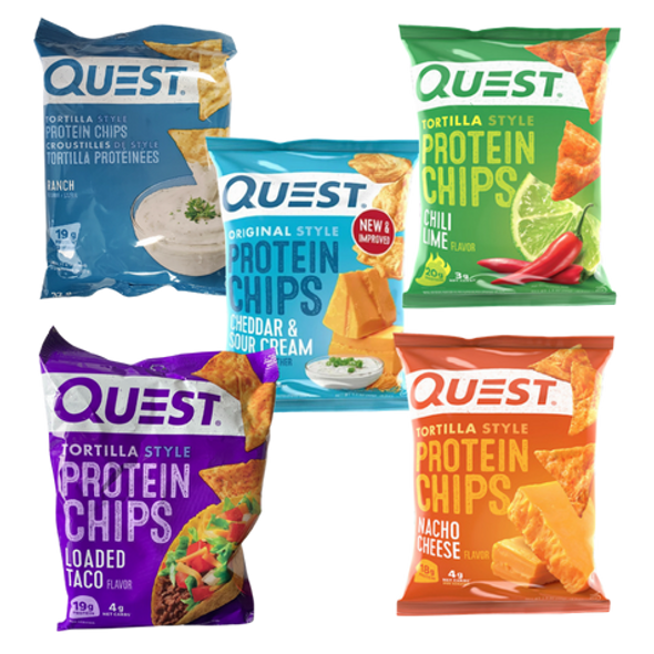 Quest Tortilla Style Protein Chips - featuring all chip flavours