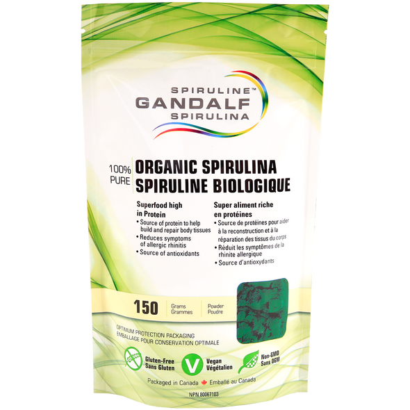Flora Gandalf Spirulina 100% Pure Organic Spirulina Powder