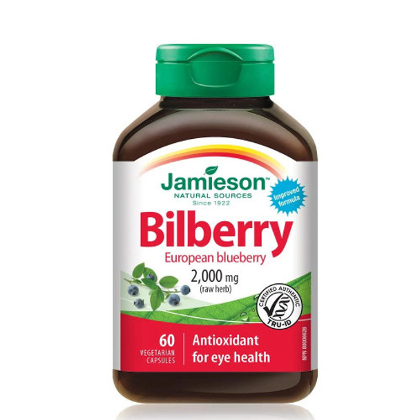 Jamieson Bilberry European Blueberry eye health macular degeneration 60 caps