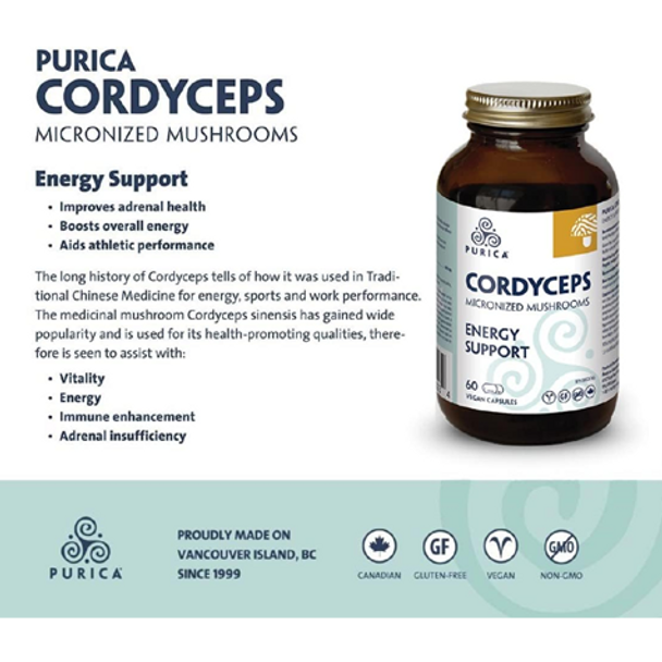 Purica Cordyceps Micronized Mushrooms Capsules - benefits