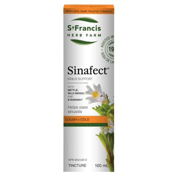 St. Francis Herb Farm Sinafect Allergy & Sinus Tincture sinusitis, hay fever, Canada NEW  LOOK