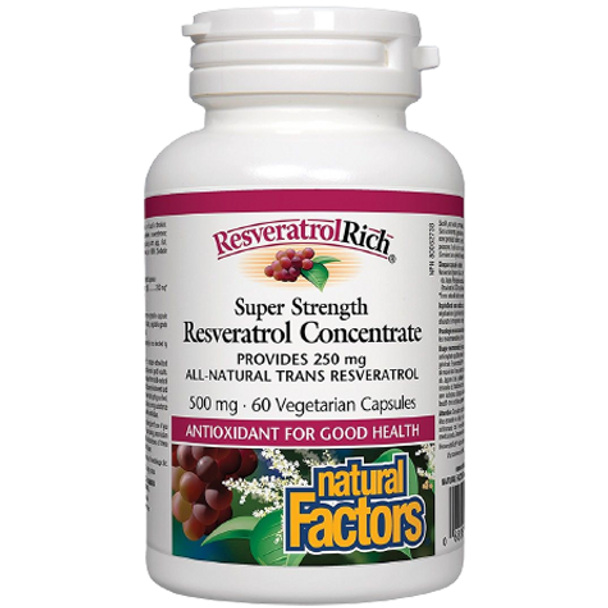 Natural Factors ResveratrolRich Super Strength Resveratrol Concentrate - front of product