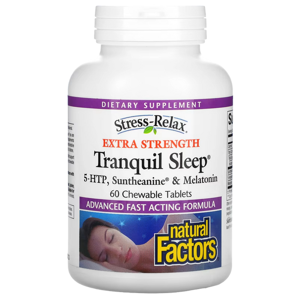 Natural Factors Stress-Relax Extra Strength Tranquil Sleep Tablets