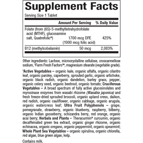 Natural Factors BioCoenzymated Methylfolate Tablets - Supplement face