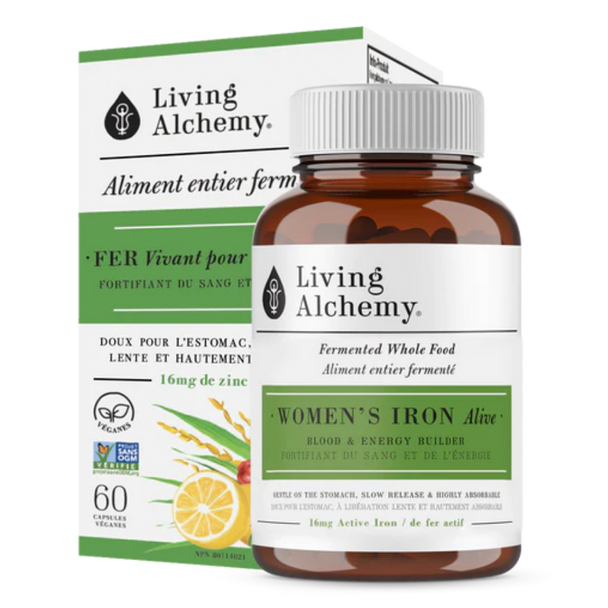 Fermented Whole Food Women's Iron Alive box and bottle