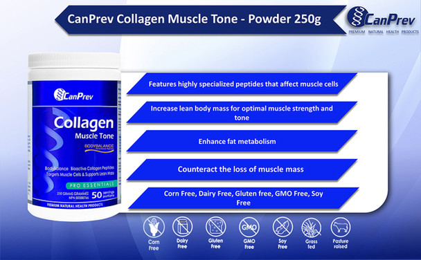 CanPrev Collagen Muscle Tone Powder - Feature