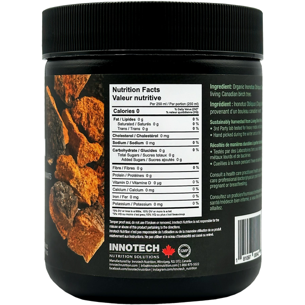 Innotech Nutrition Wild Harvested Chaga Mushroom Chunks - Nutritions