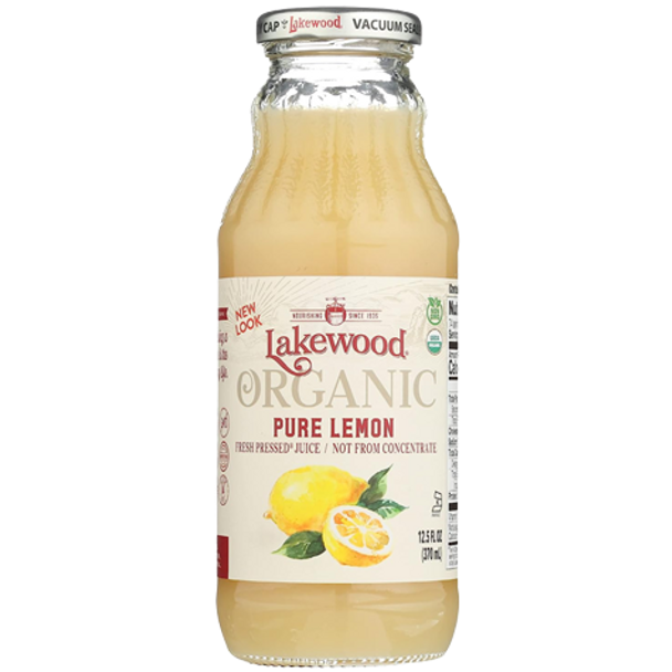Lakewood Organic Pure Lemon Juice 370 - front of product