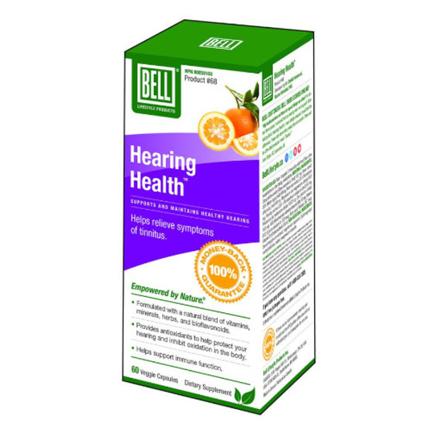 Bell Lifestyle Hearing Health for hearing loss, tinnitus.  60 capsules