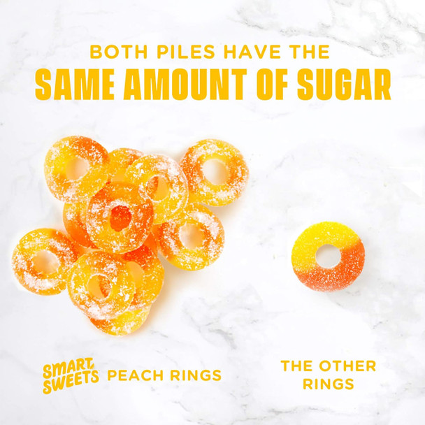 SmartSweets Peach Rings Candy - Amount of sugar