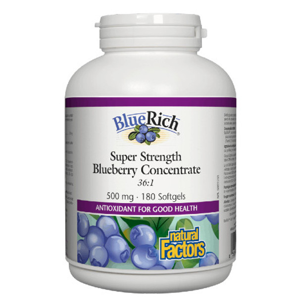 Natural Factors Super Strength Blueberry Concentrate 180 softgels