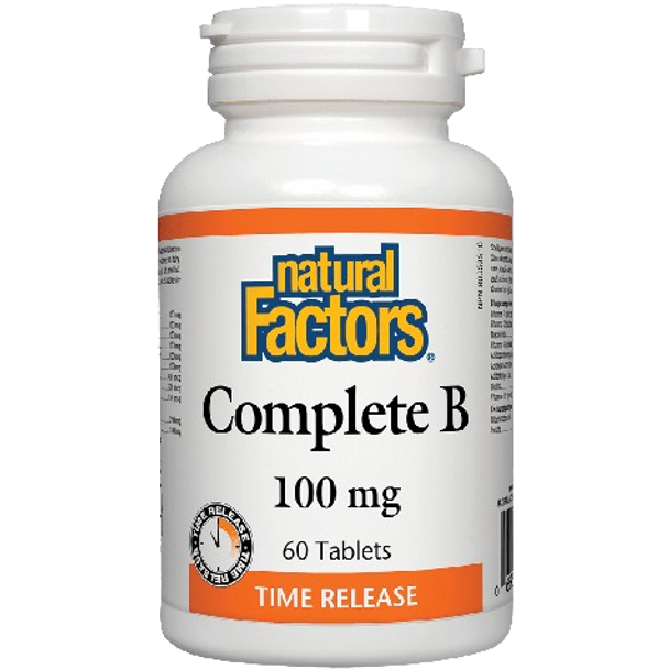 Natural Factors Complete B Time Release 100 mg Tablets - front of product