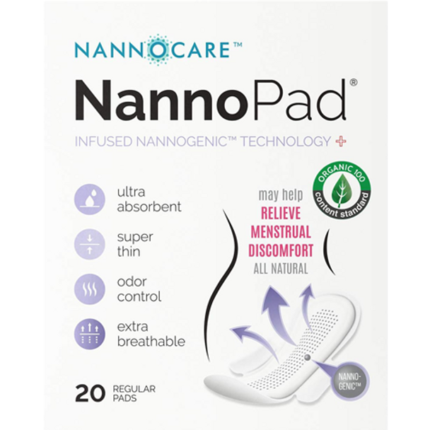 NannoPad Infused Nannogentic Technology Regular Sanitary Pads - Front