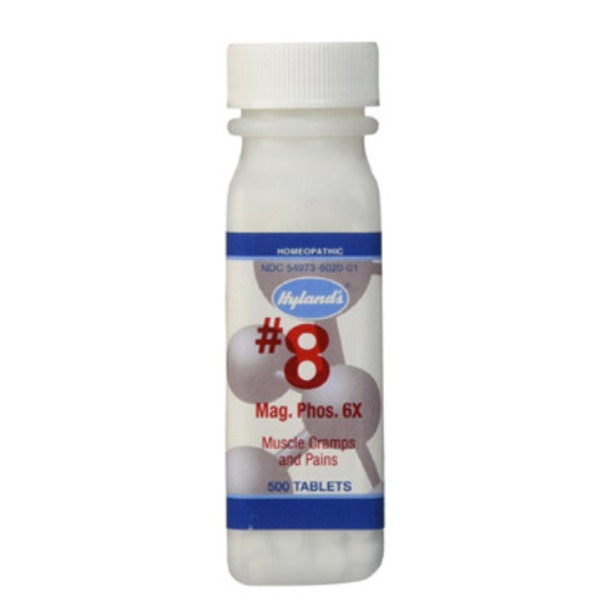 Hyland's #8 Mag Phos 6X helps to relieve cramps and raidiating pain within the body.