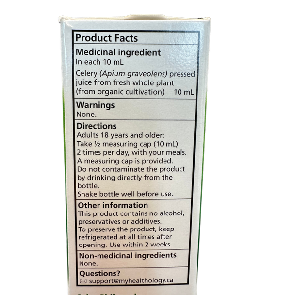 Salus Organic Celery Juice Product Facts