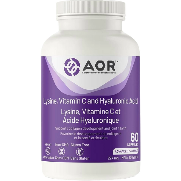 AOR Hyaluronic Acid Lysine Vitamin C 224 mg Capsules