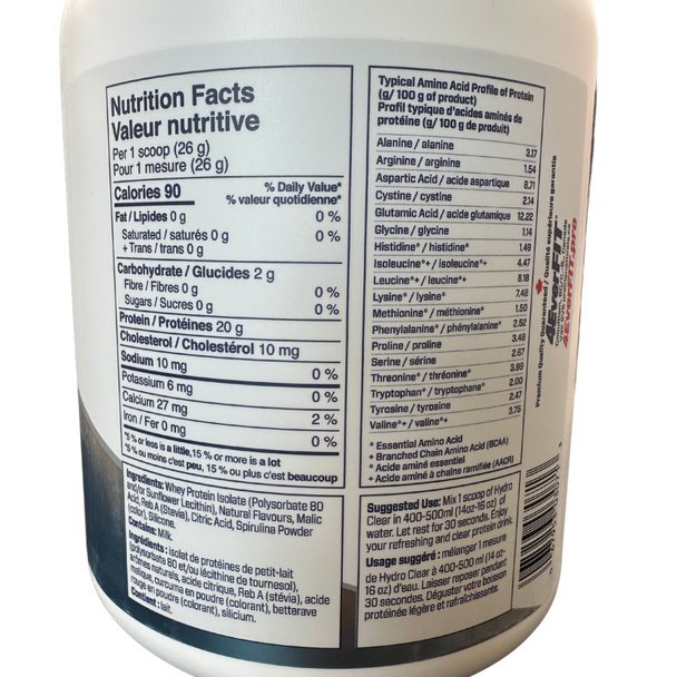 Prairie-Naturals-4-Ever-Fit-Hydro-Clear-Protein-label