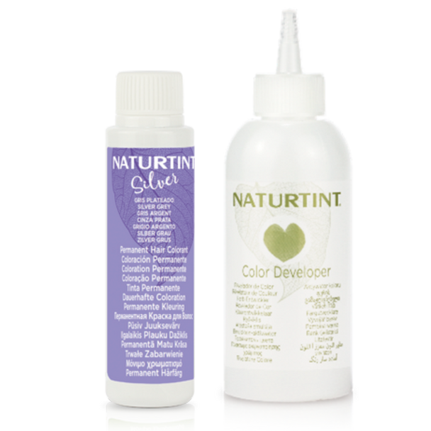 Naturtint Silver Grey Permanent Hair Colour Gel - Natural Colorant & Colour Developer