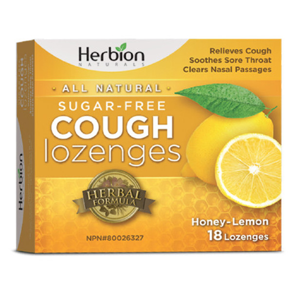 Herbion Naturals Sugar Free Cough Lozenges. Honey-Lemon Flavoured