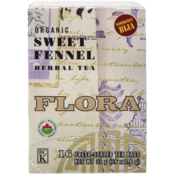 Flora Organic Sweet Fennel Herbal Tea - front of product